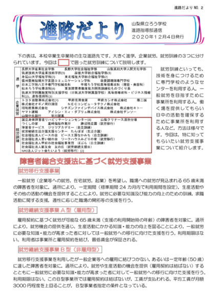 R2進路便り②のサムネイル